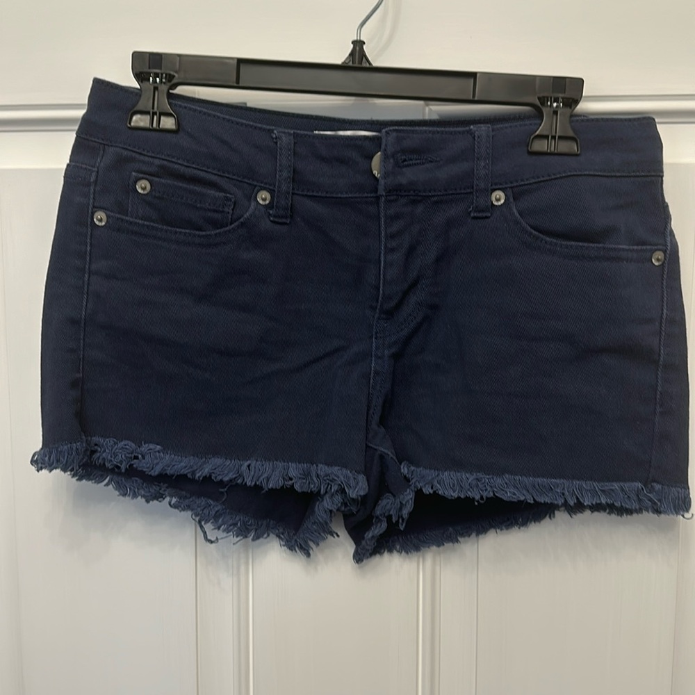 Navy denim cut off shorts - size 9